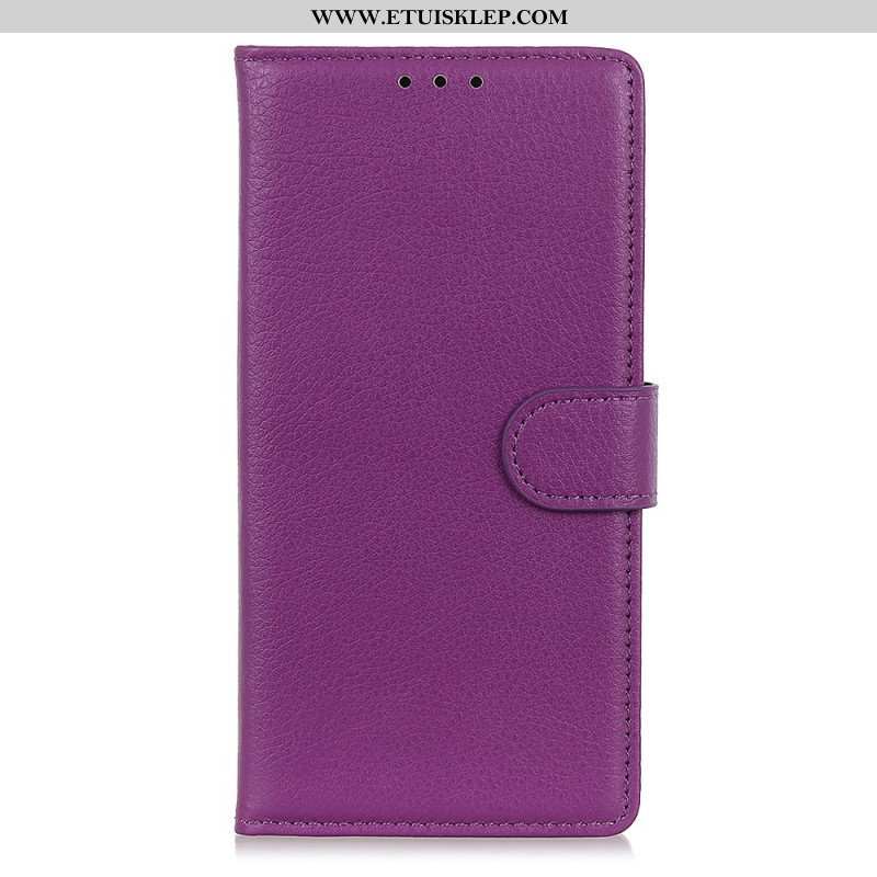 Etui Folio do Oppo Reno 8 Lite Tradycyjny Styl Skóry Liczi